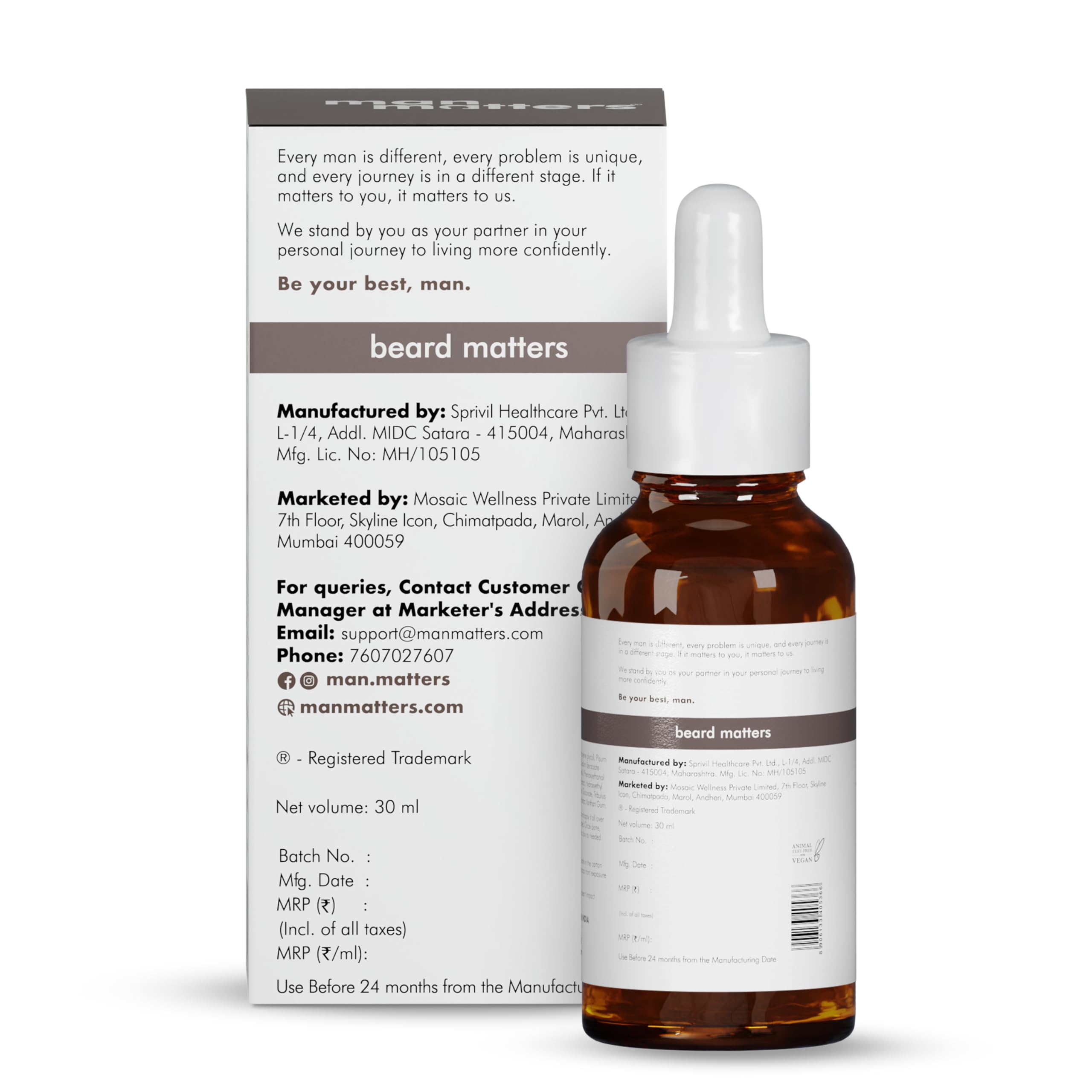 Beard grow Oil-In-Serum