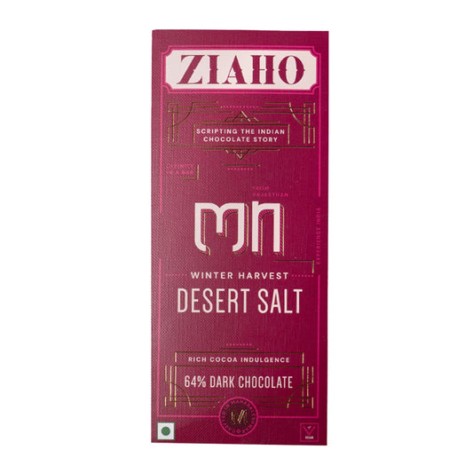 Chocolate with Winter Harvest Desert Salt 64% Dark Chocolate Bar