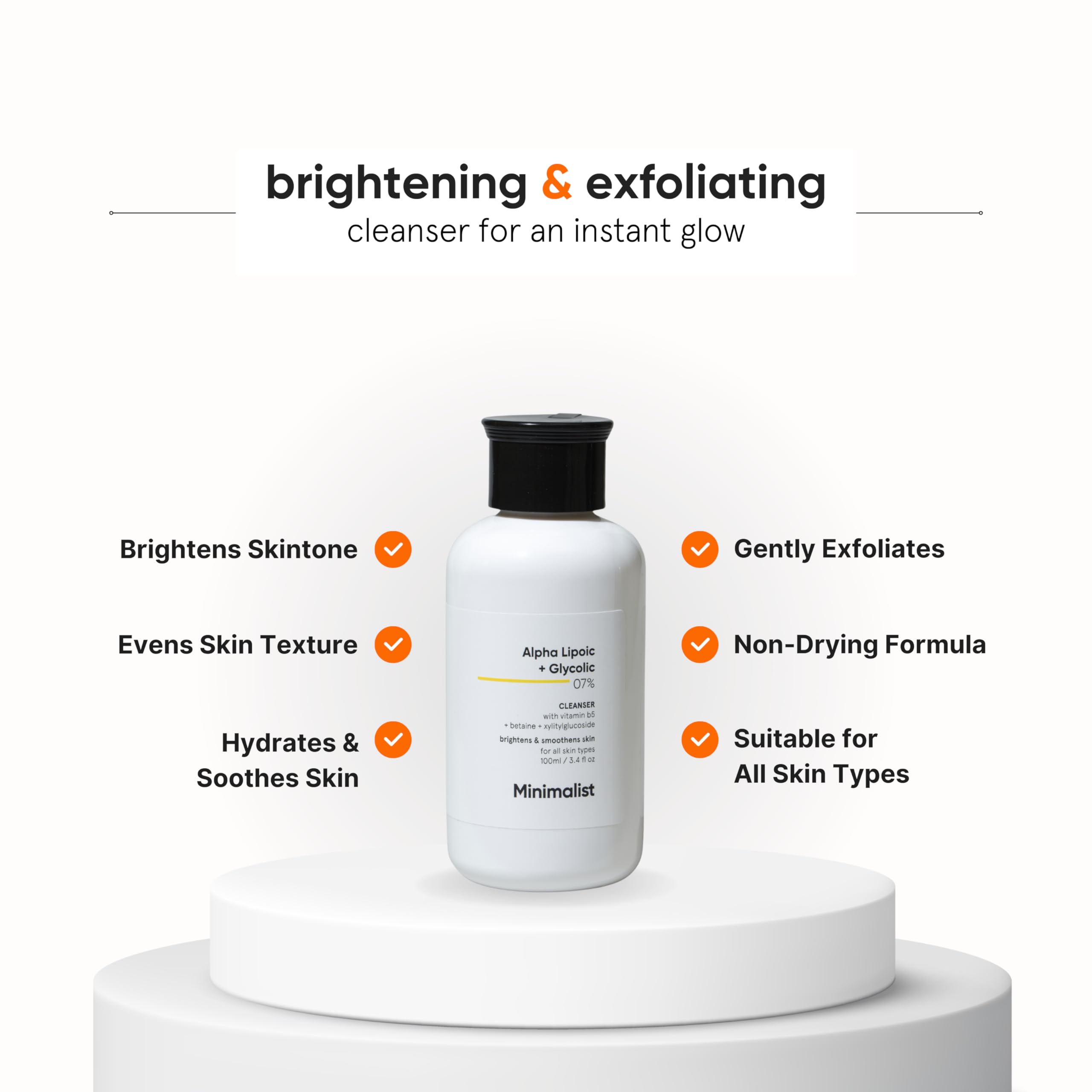 7% ALA & AHA Brightening Face Wash