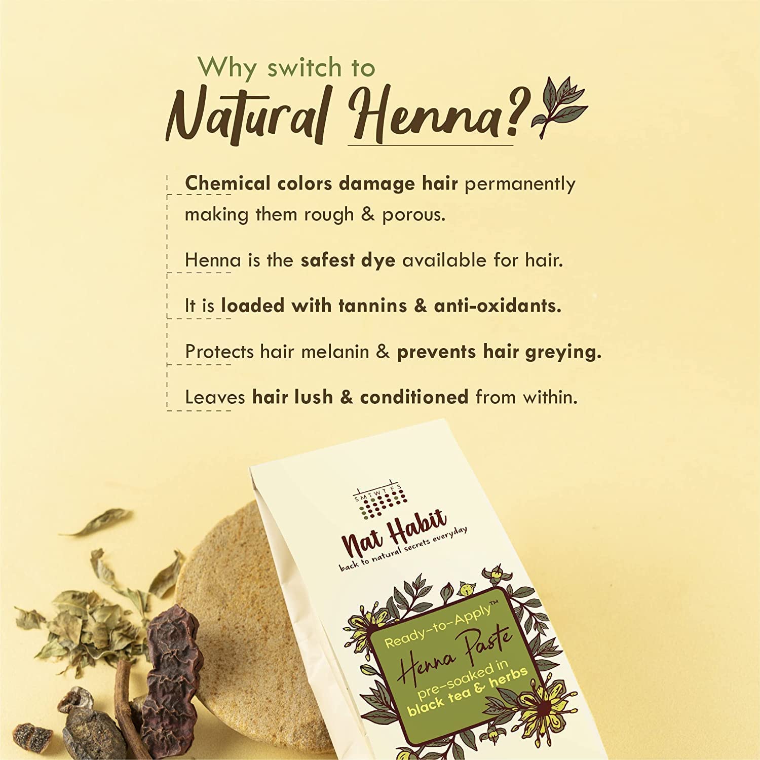 Natural Henna Paste 2 Pack