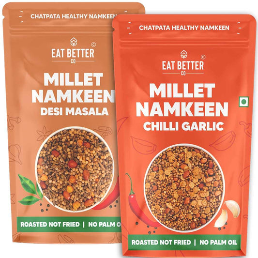 Millet Namkeen Combo Chilli Garlic & Desi Masala