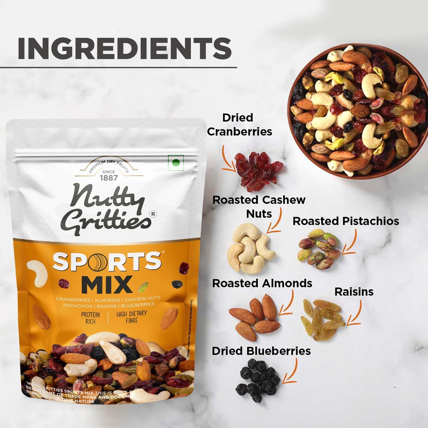 Sports Mixed Nuts and Dry Fruits