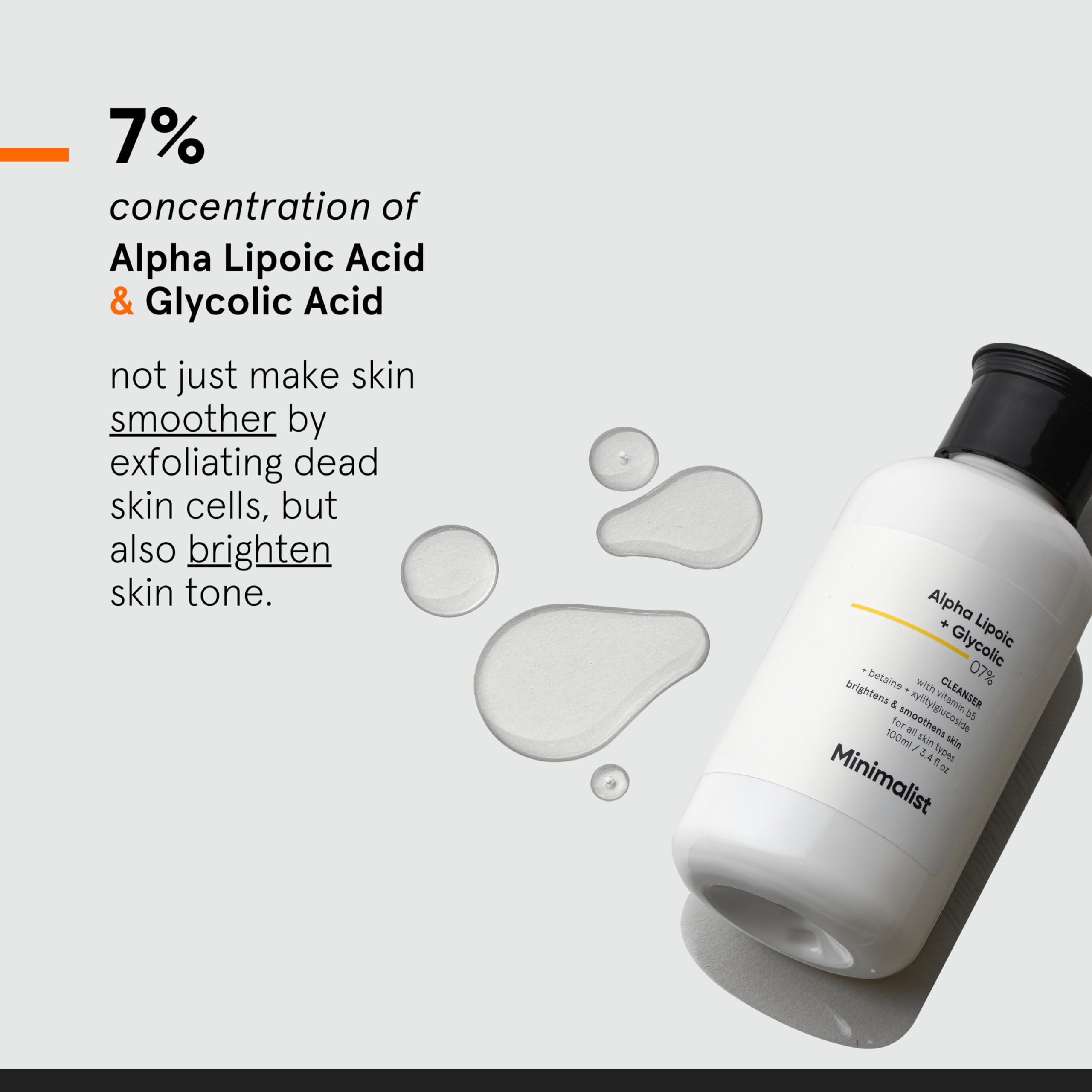 7% ALA & AHA Brightening Face Wash