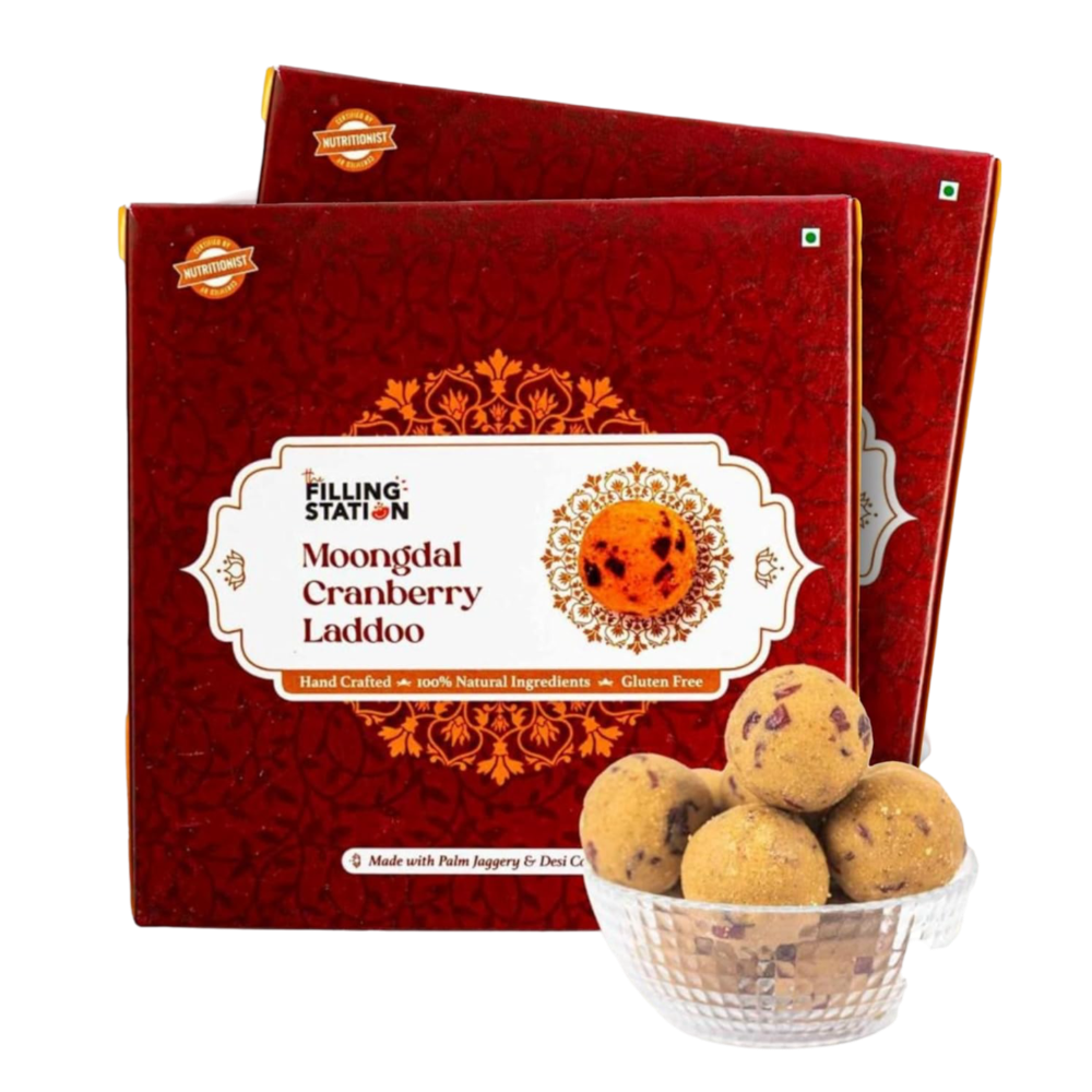 Guilt Free Moongdal Cranberry Ladoo