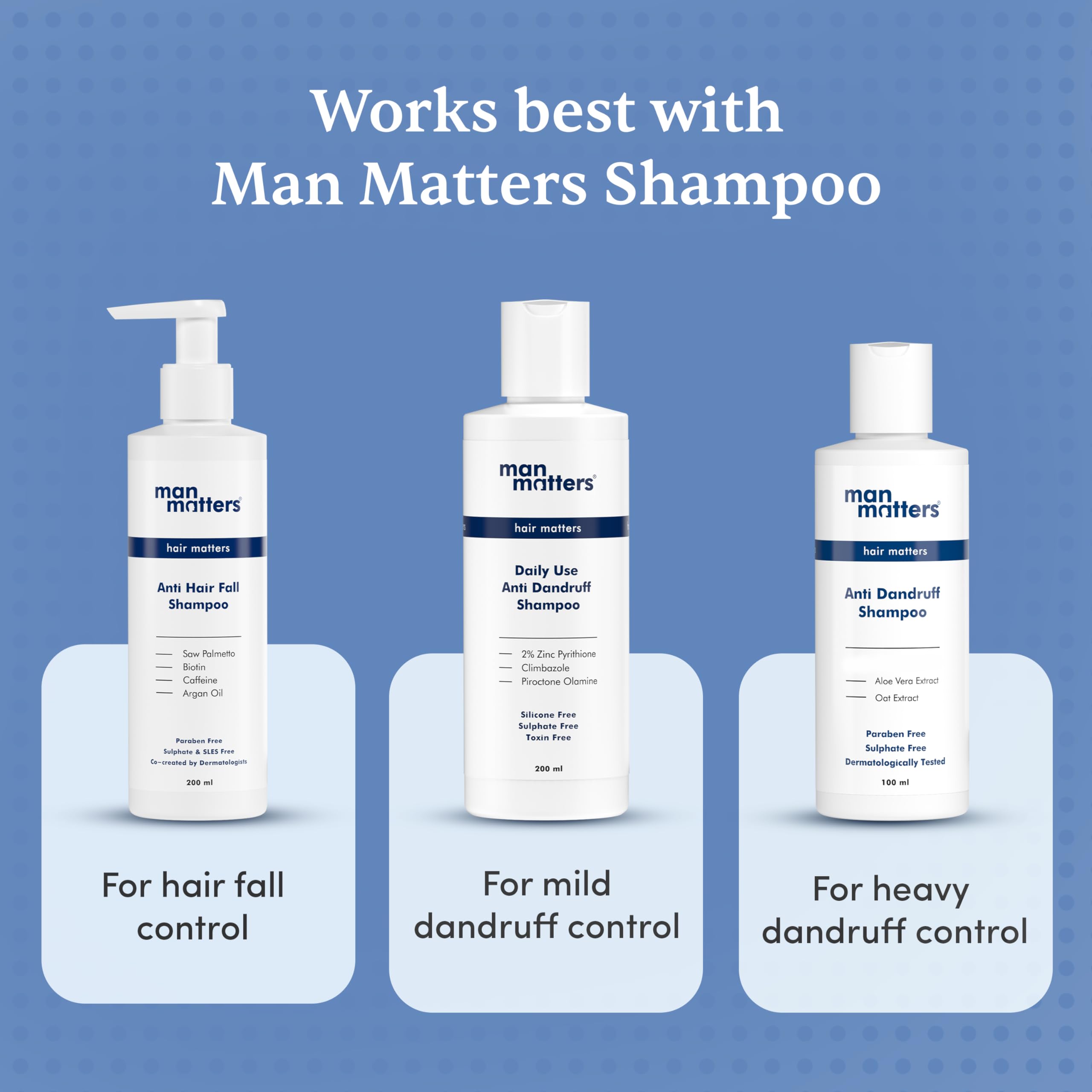 Man Matters Hair Conditioner 90Ml | Rice Alkane, Banana Oil, Shea Butter & Argan Oil | Repairs Dry & Damaged Hair, Reduces Frizz & Moisturises Hair | Sulphate & Paraben Free,1 Count