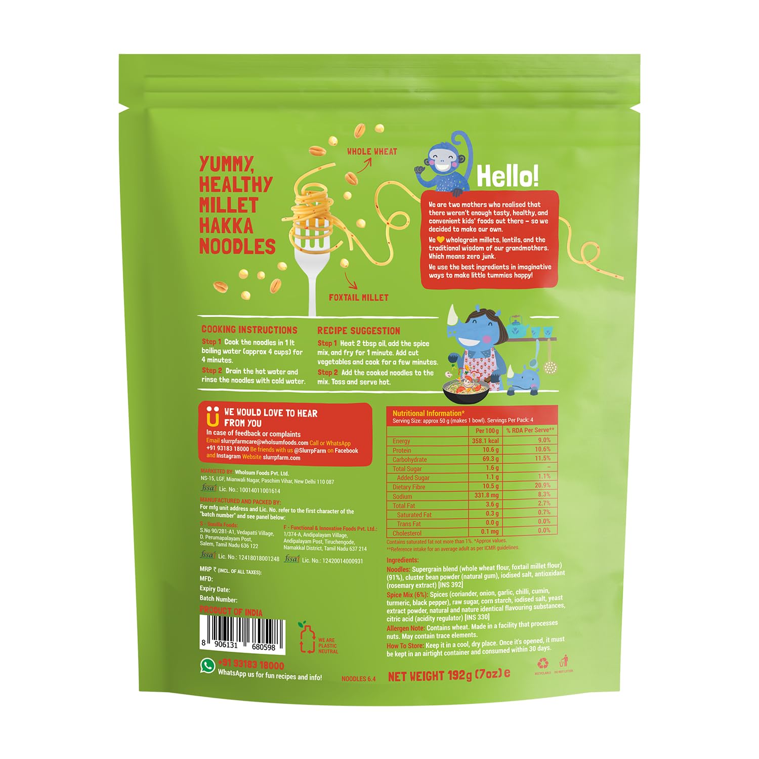 Millet Noodles 2 Pack