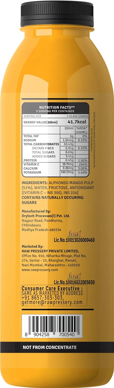 Alphonso Mango Juice Maximum Pulp (51%) Pack