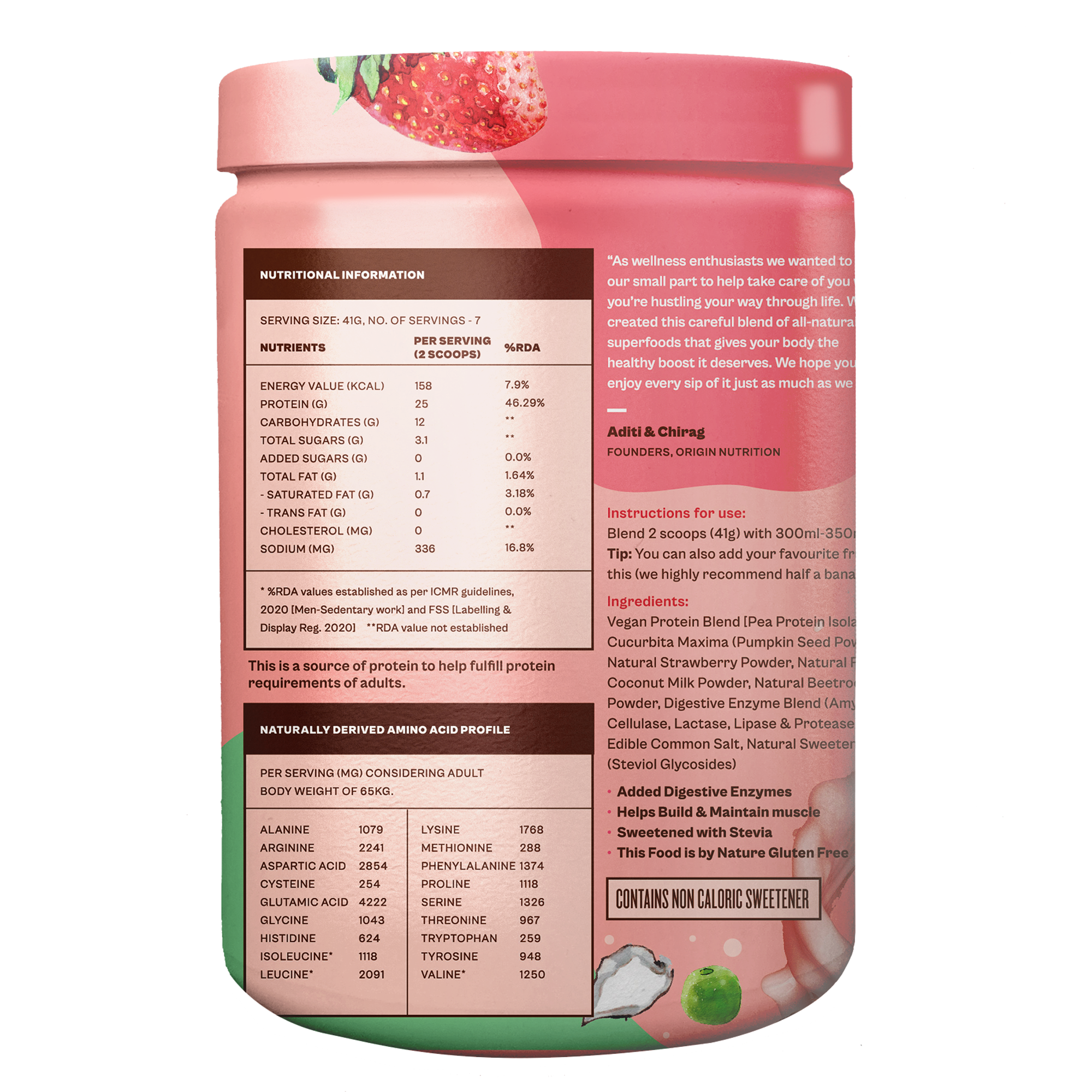 Strawberry Natural Plant Protein Powder