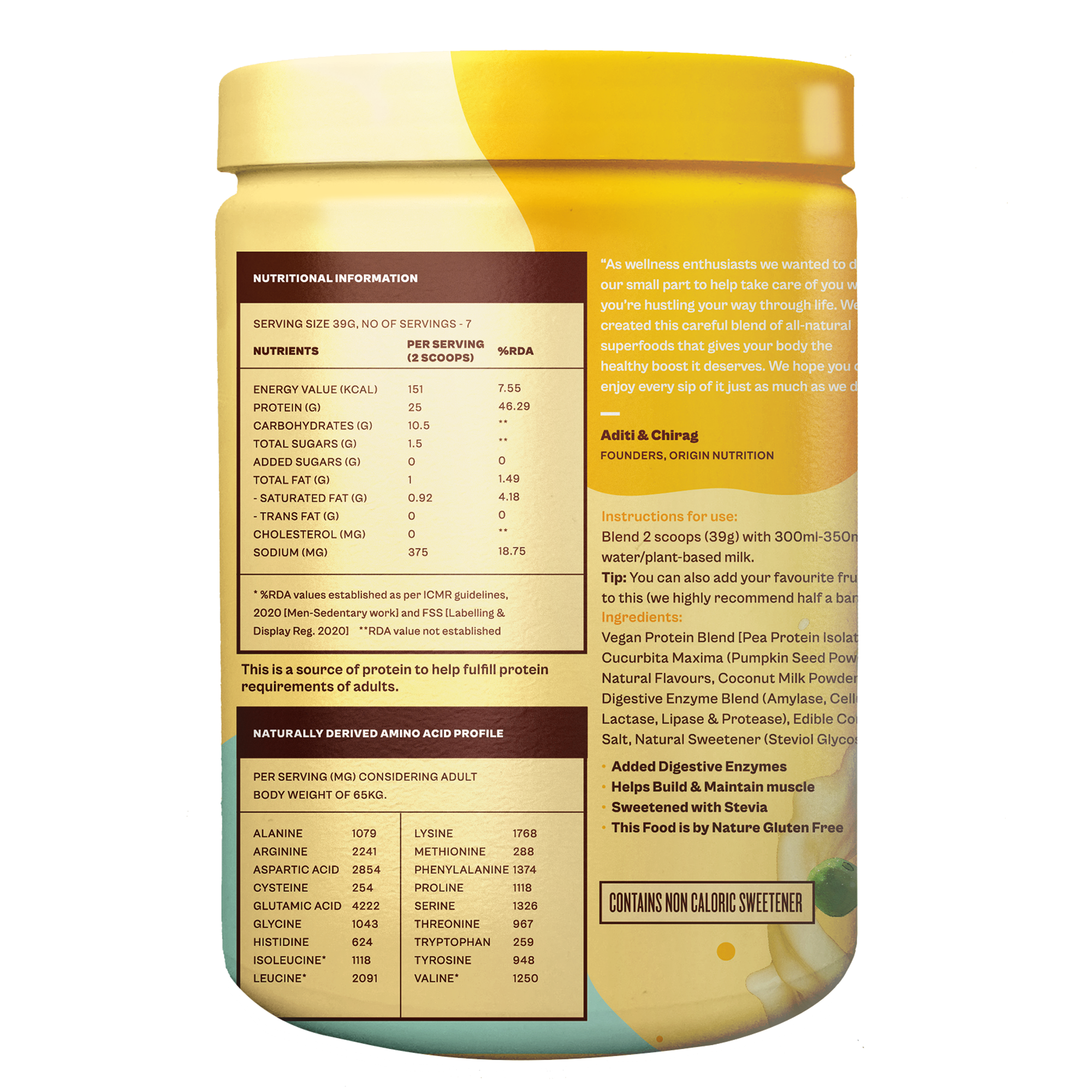 Vanilla Natural Plant Protein Powder