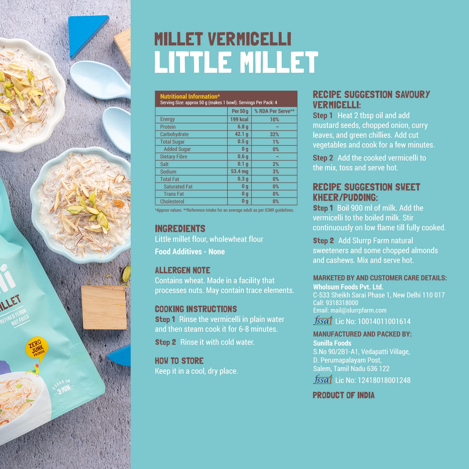 Foxtail Millet and Little Millet Vermicelli Combo