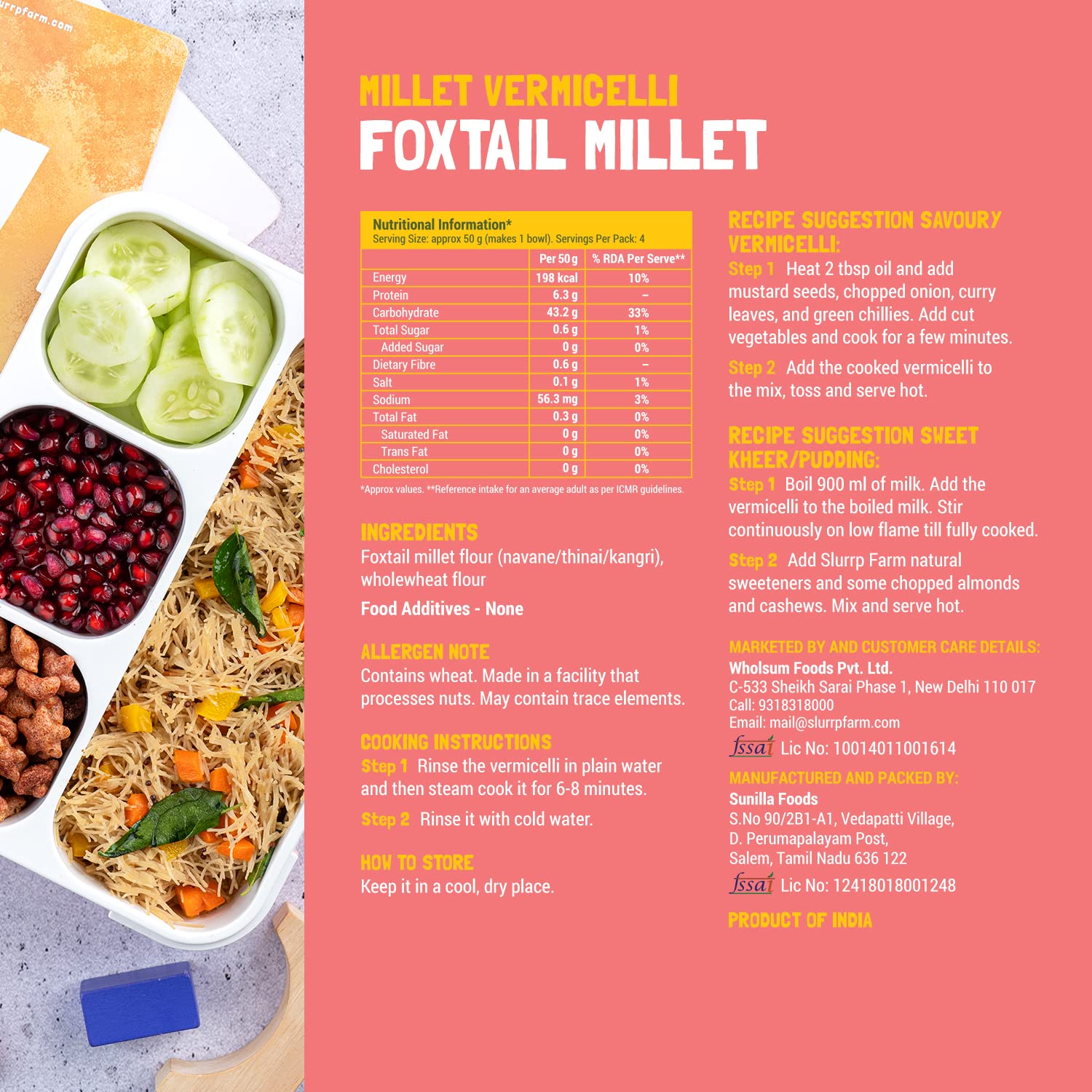 Foxtail Millet and Little Millet Vermicelli Combo