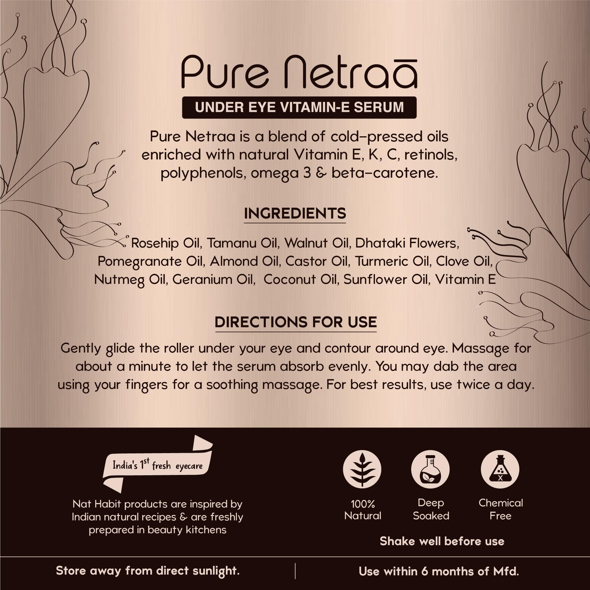 Nat Habit Pure Netraa Under Eye Serum For Fine lines