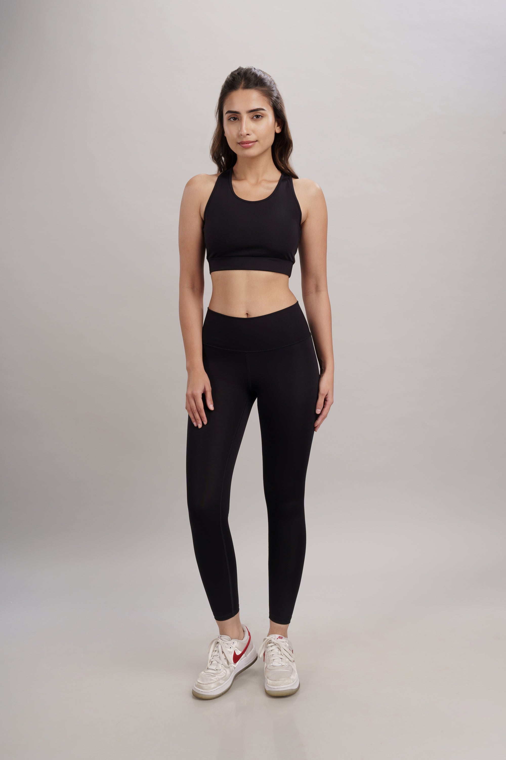 Carbon Black Racerback Active Bra