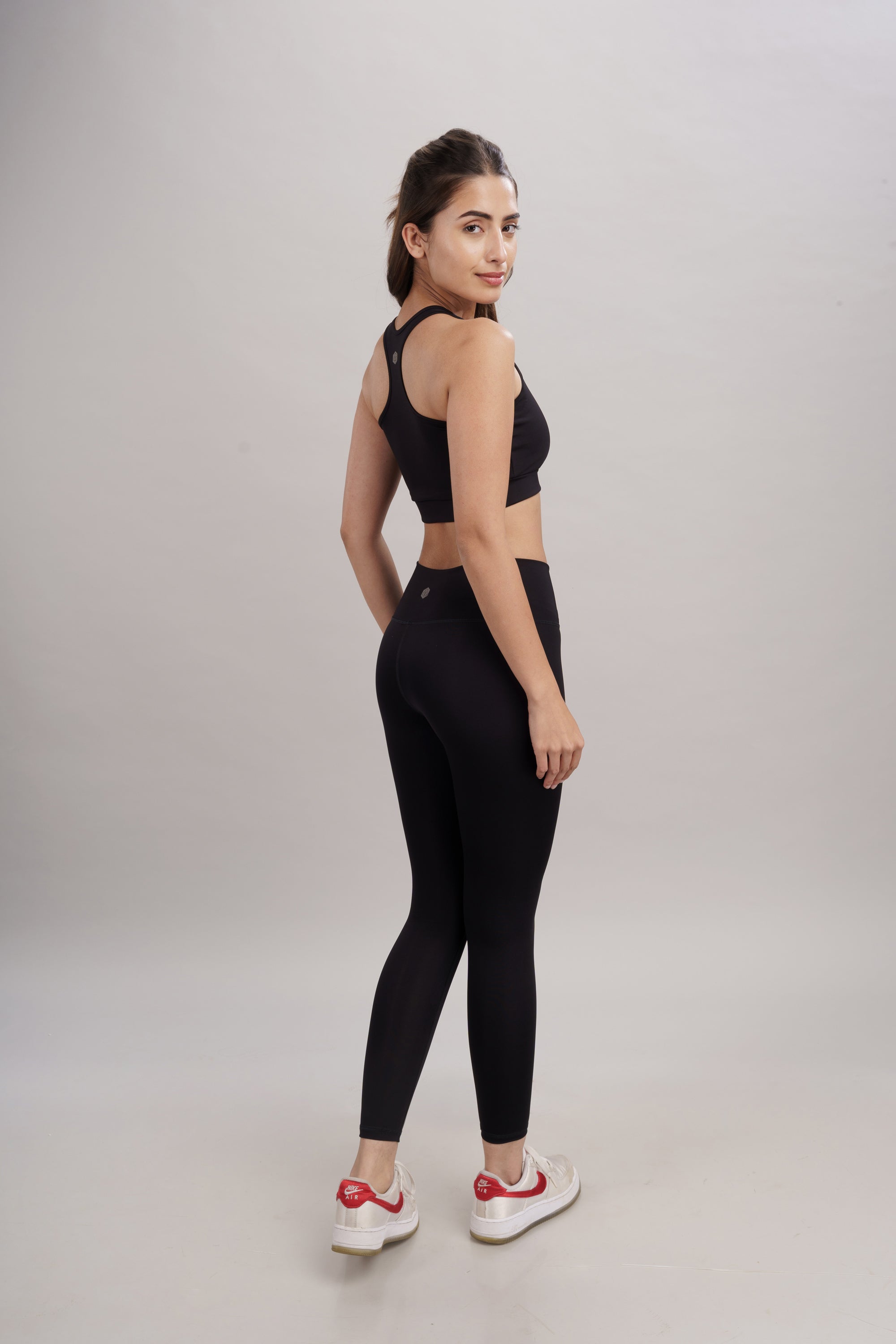 Carbon Black Racerback Active Bra