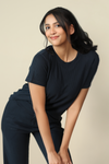 Mid Night Navy Tencel Tee