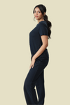 Mid Night navy Ribbed Lounge Pants