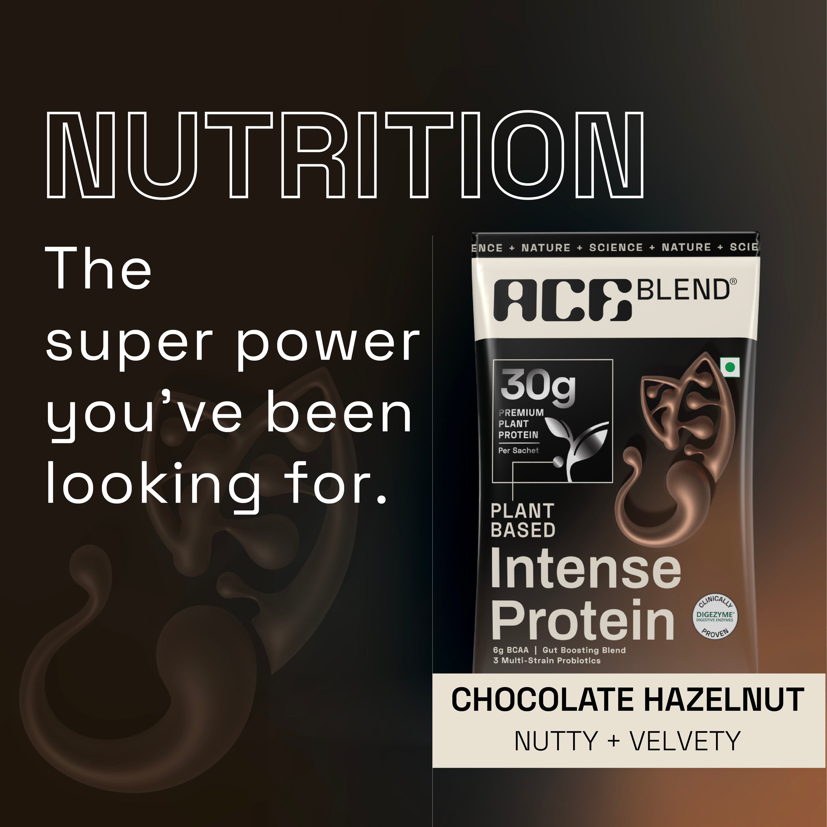 Hazelnut Flavour Intense 30G A-Grade Plant Protein Chocolate