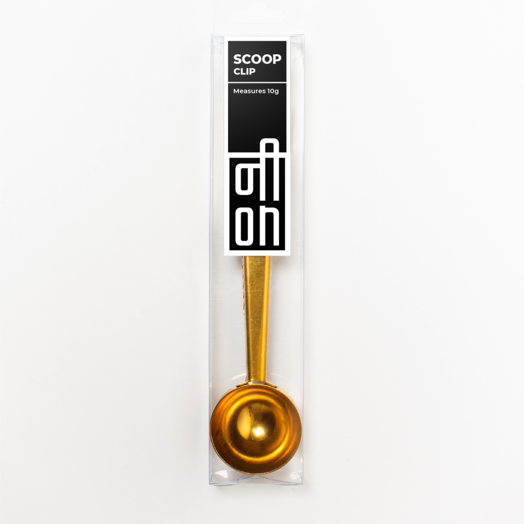 Coffee Scoop & Clip Gold