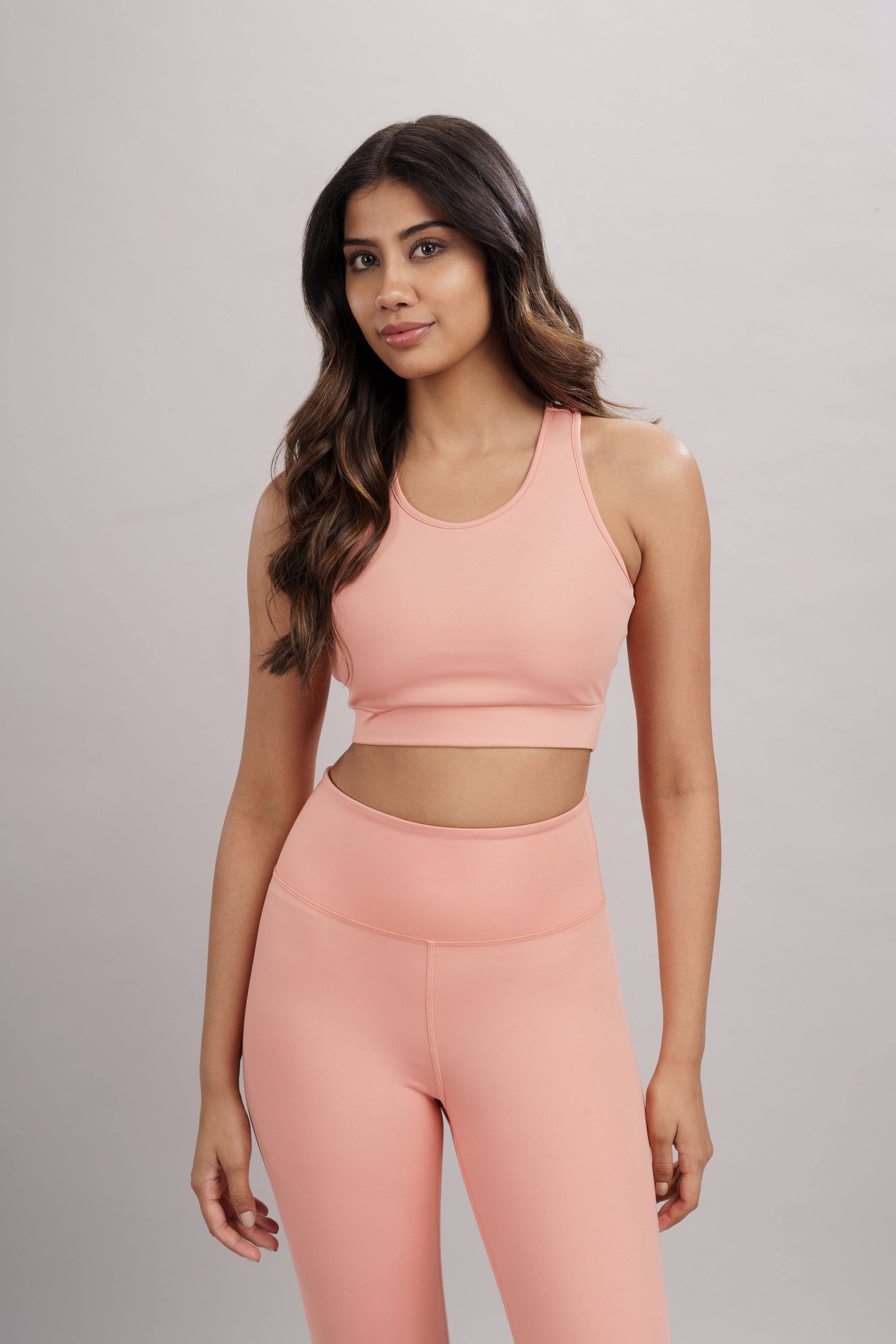 Peach Racerback Active Bra