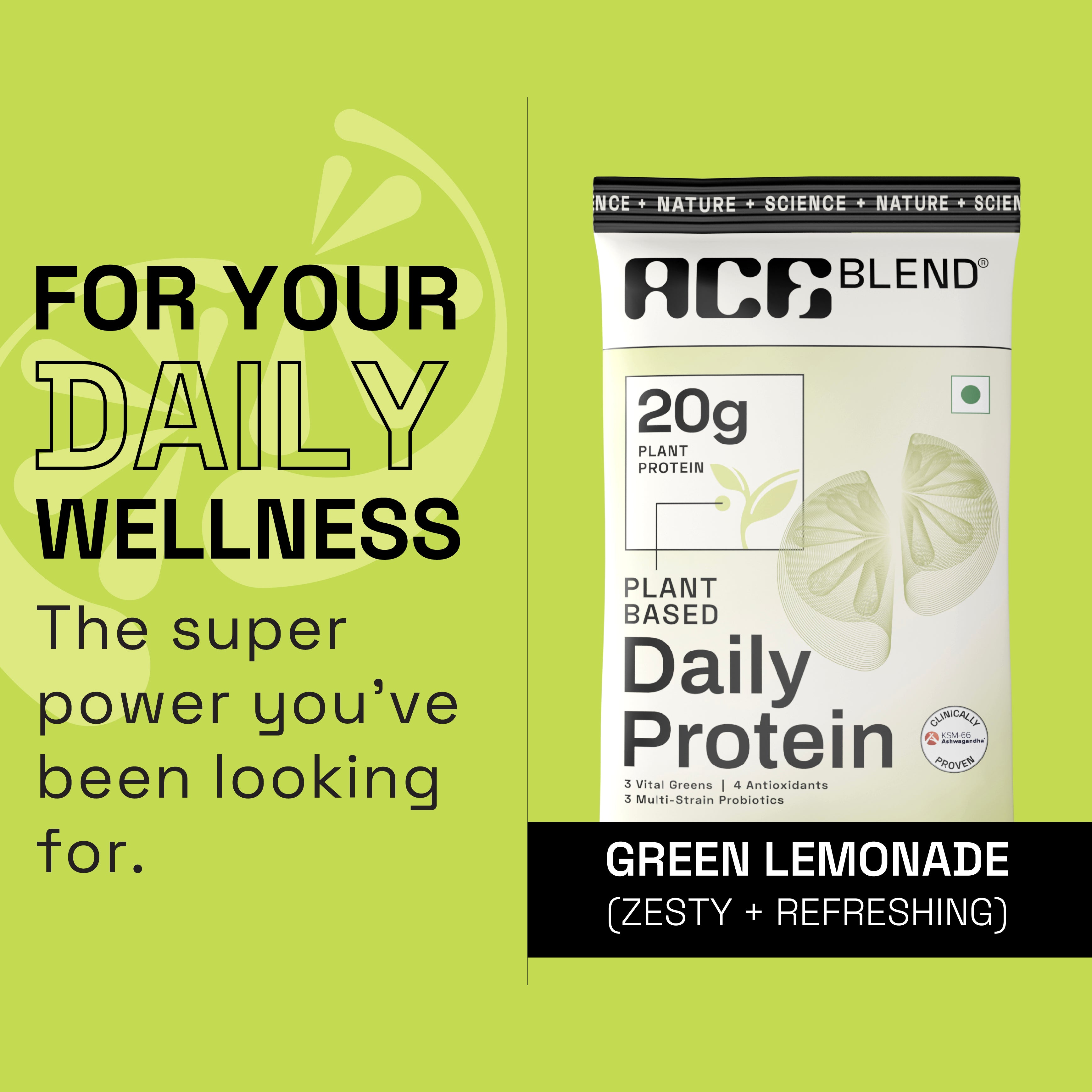 Green Lemonade Daily 20G Premium Plant Protein & Superfoods