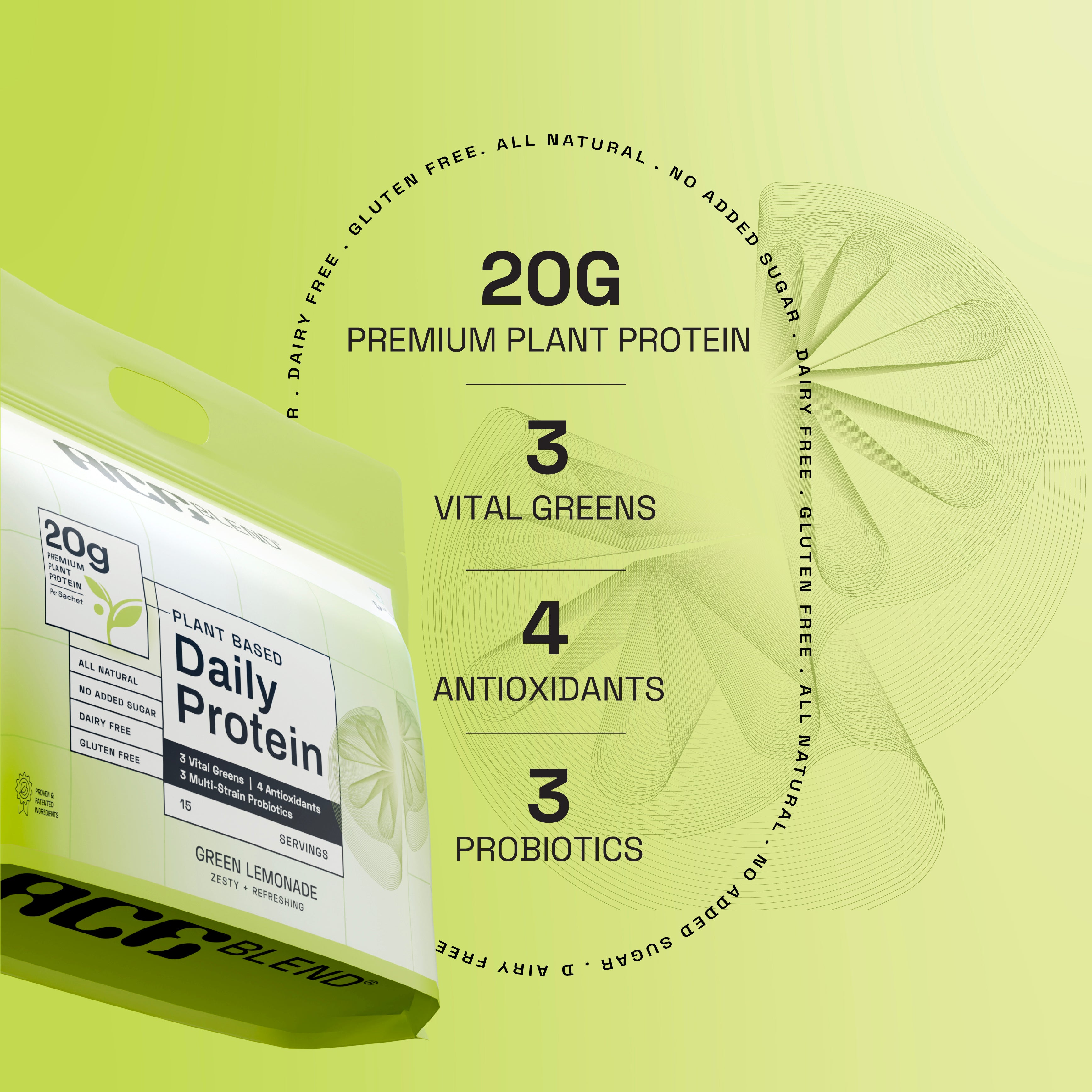 Green Lemonade Daily 20G Premium Plant Protein & Superfoods