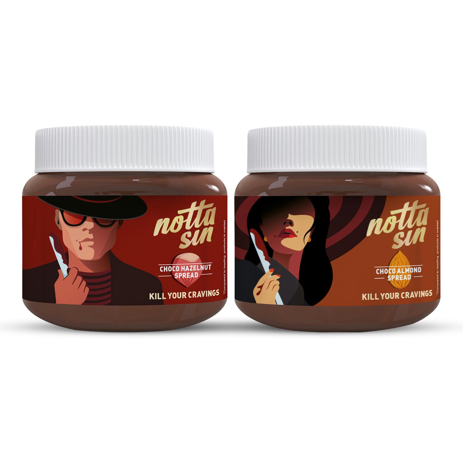 Choco Hazelnut & Choco Almond Spread Duo