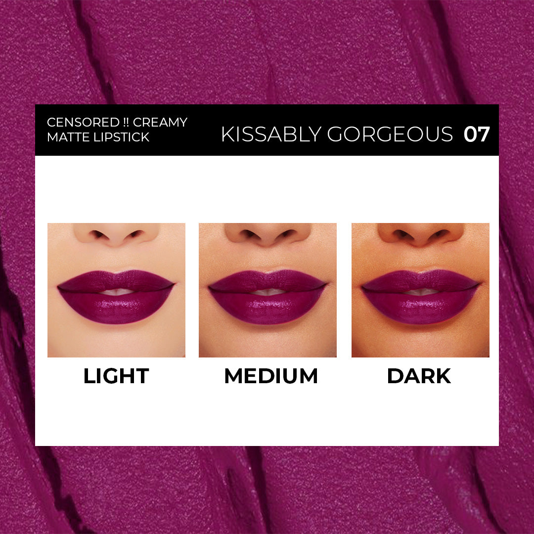 Kissably Gorgeous Censored Creamy Matte Lipstick