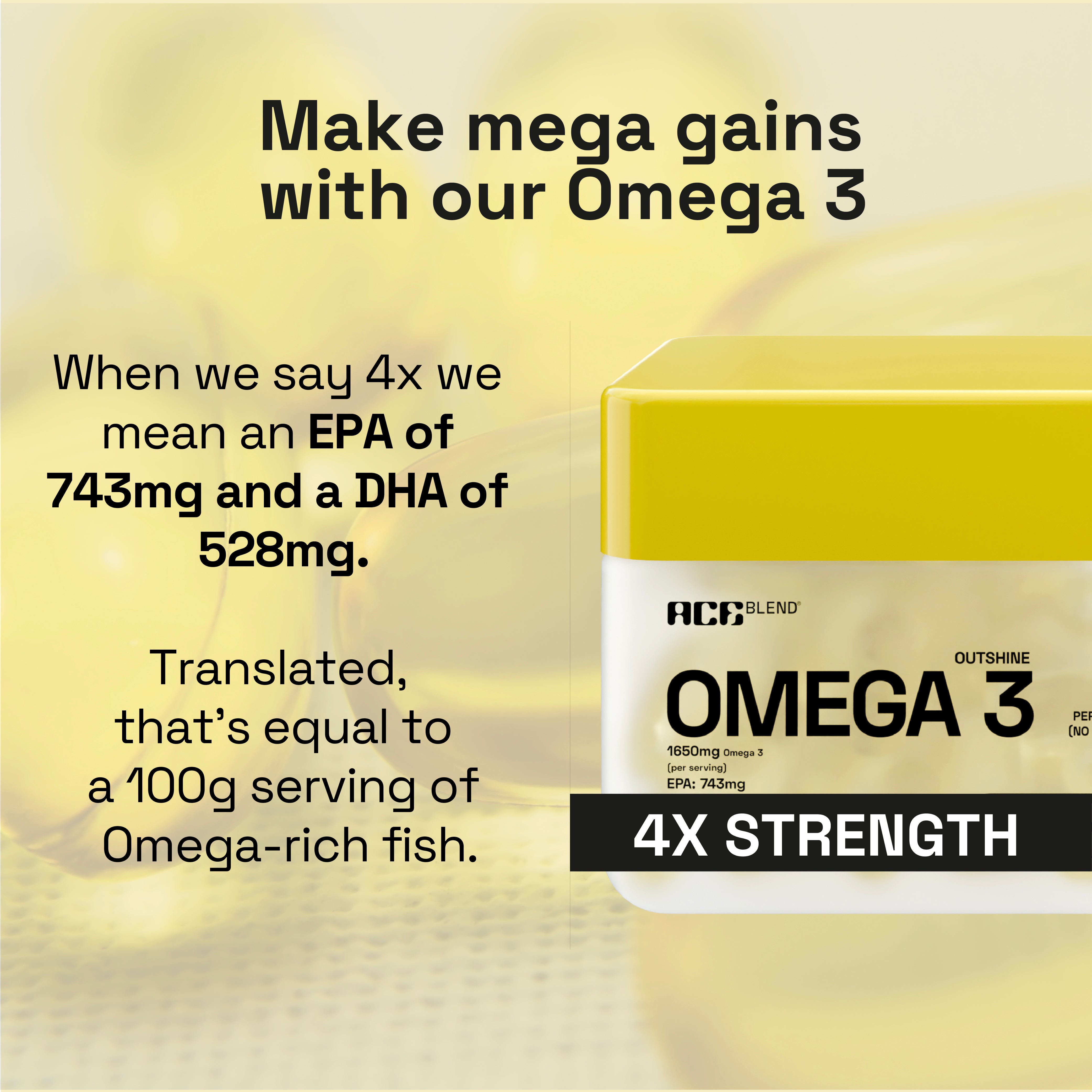 Ace Blend Omega-3 Fish Oil Soft gel Capsules