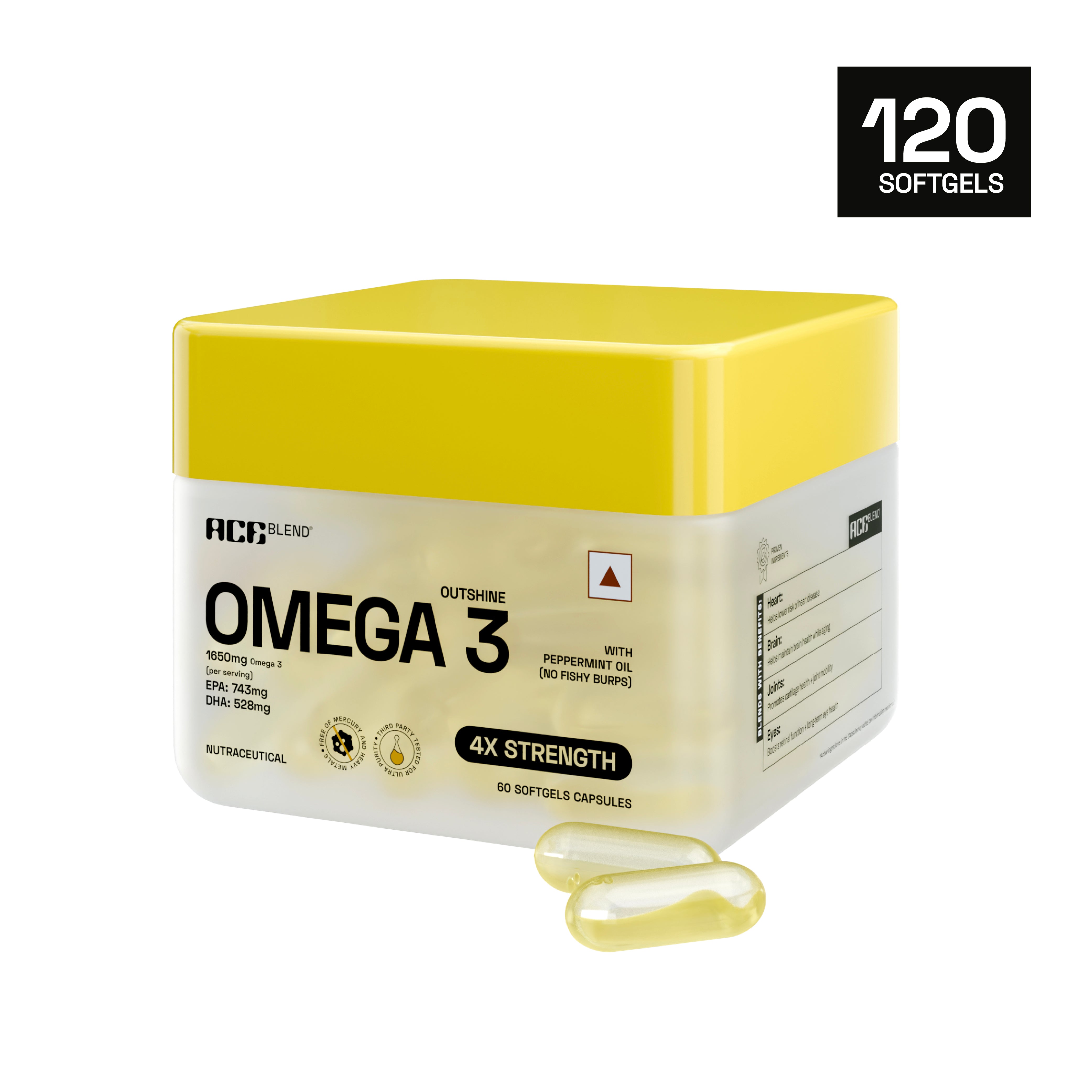 Ace Blend Omega-3 Fish Oil Soft gel Capsules