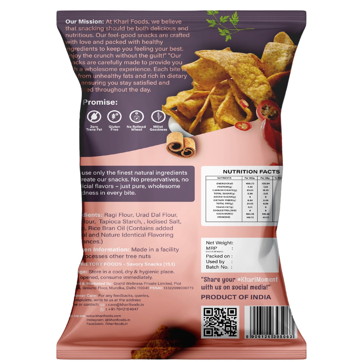 Ragi Crispies, Tandoori Flavoured Chips