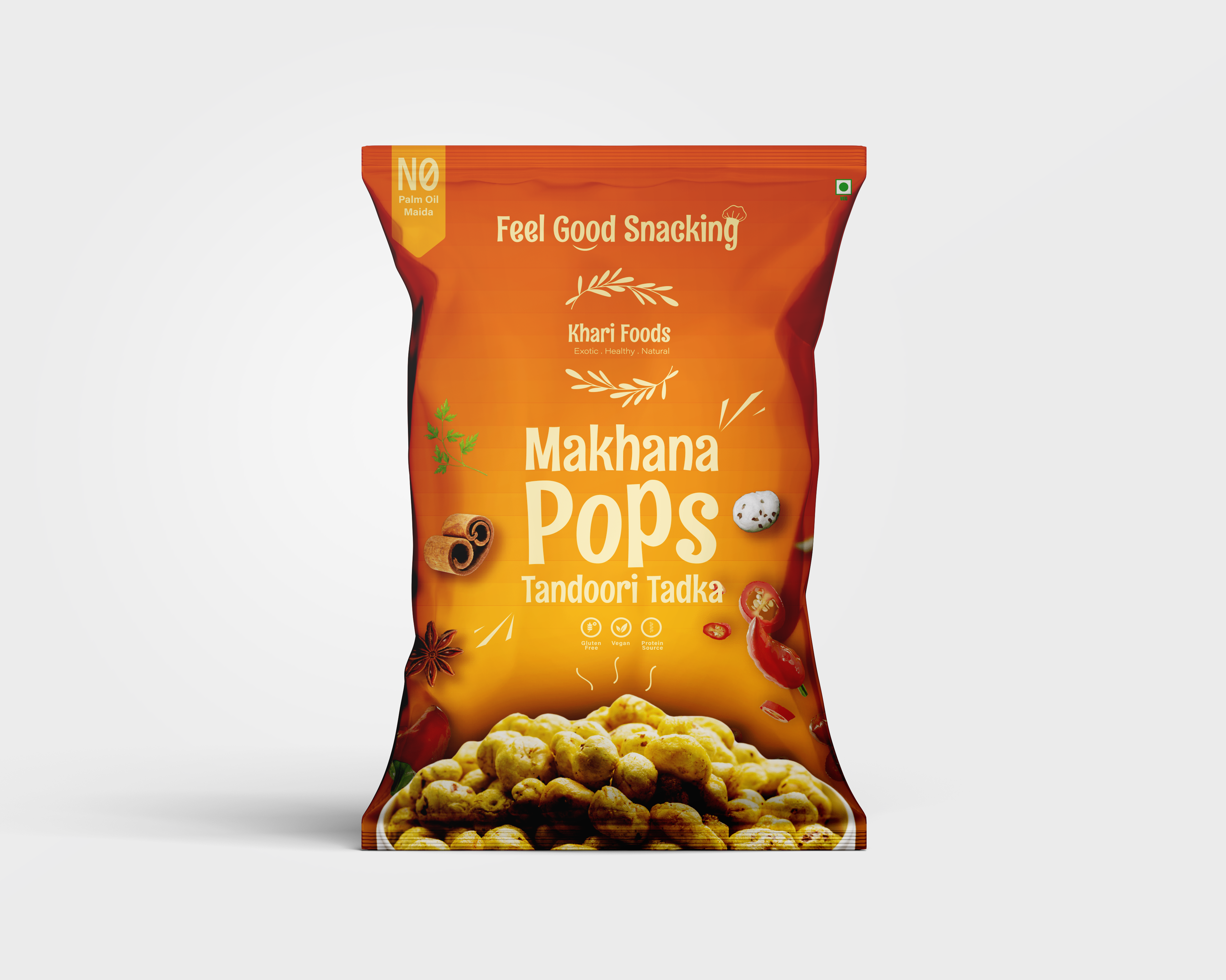 Premium Flavoured Makhana Crunchy & Roasted Makhana Pops (Tandoori Tadka)