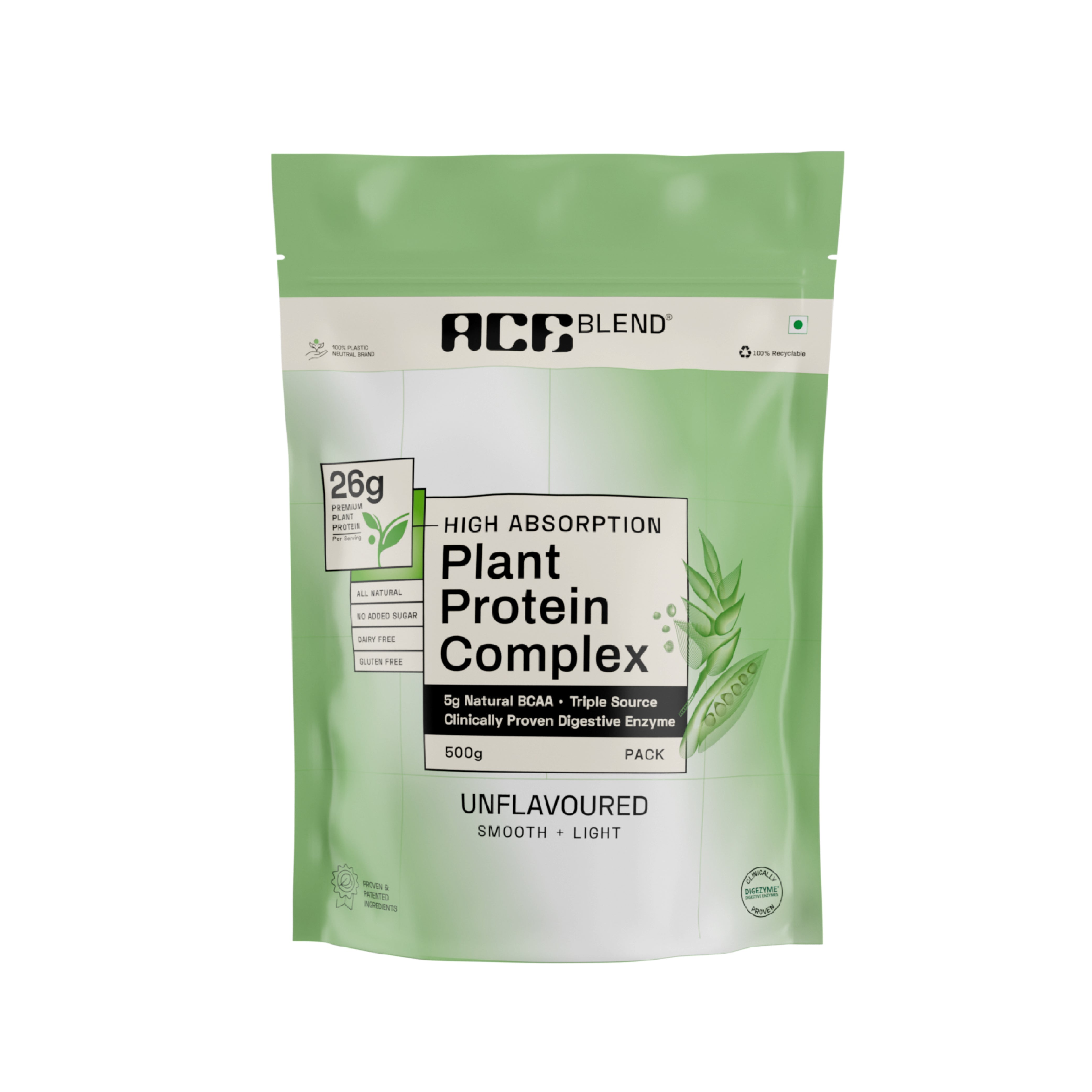 Ace Blend Triple Plant Protein Complex Unflavored