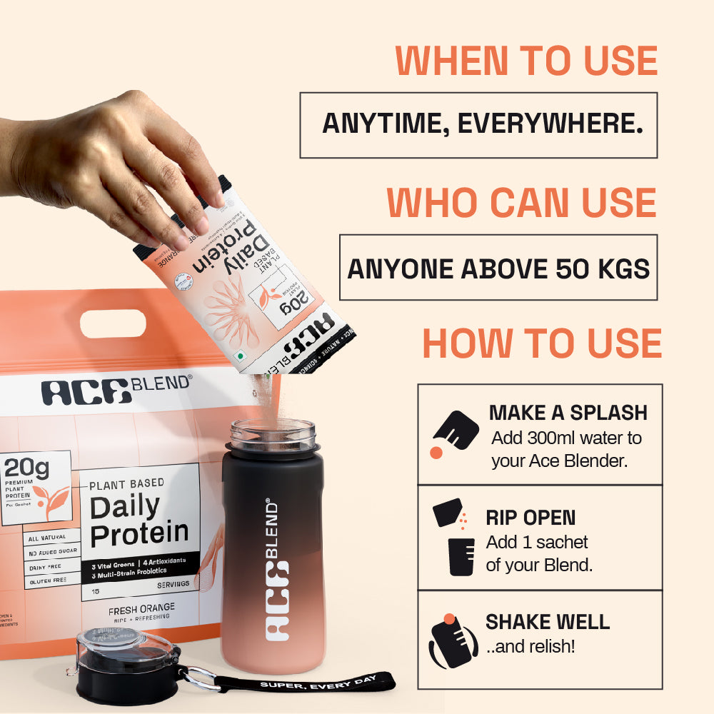 Orange Flavour Daily 20G Premium Plant Protein & Superfoods