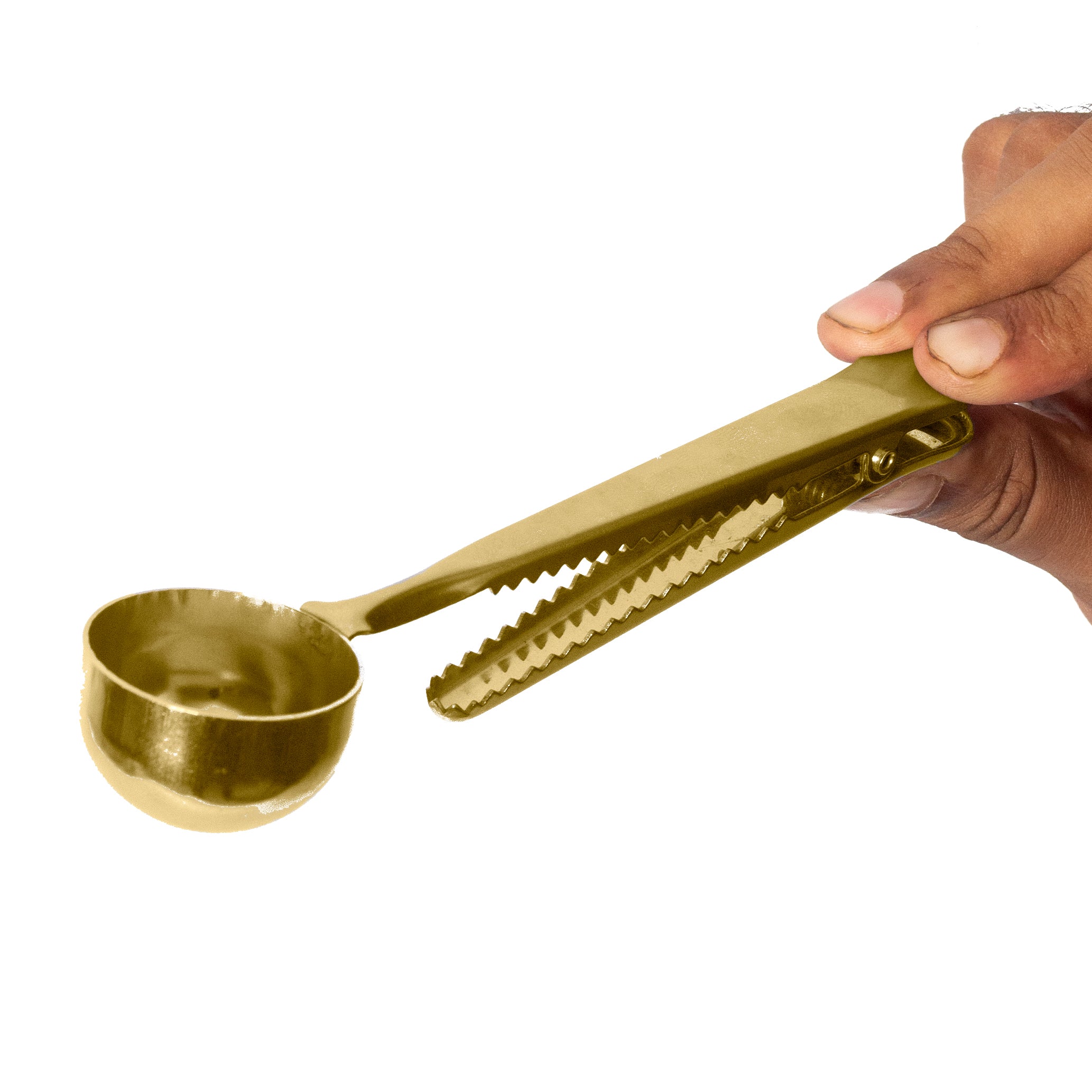 Coffee Scoop & Clip Gold