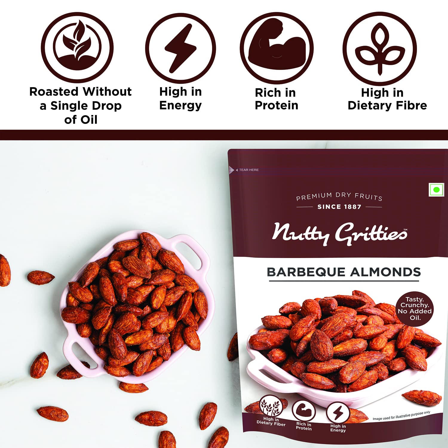 Party snacks Barbeque Almonds