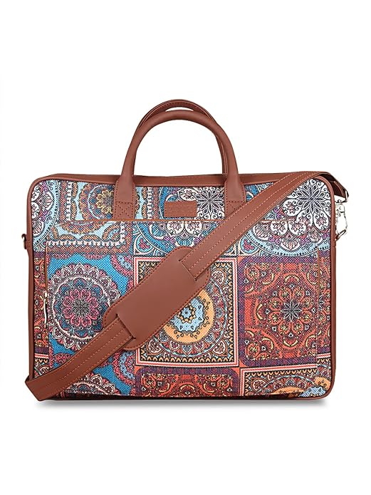 Printed laptop messenger bag