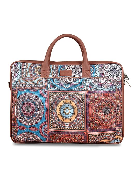 Printed laptop messenger bag